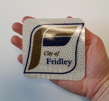City of Fridley Reflective Decal